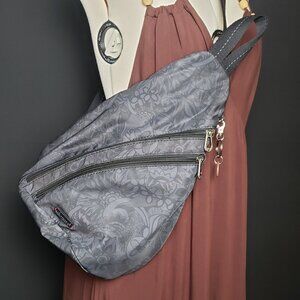 Sakroots On the Go Sling Backpack EcoTwill in Black Spirit Desert 9x6x15 in